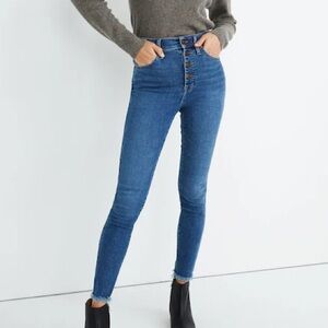 Madewell 10” High-Rise Skinny Jeans Button-Fly Front